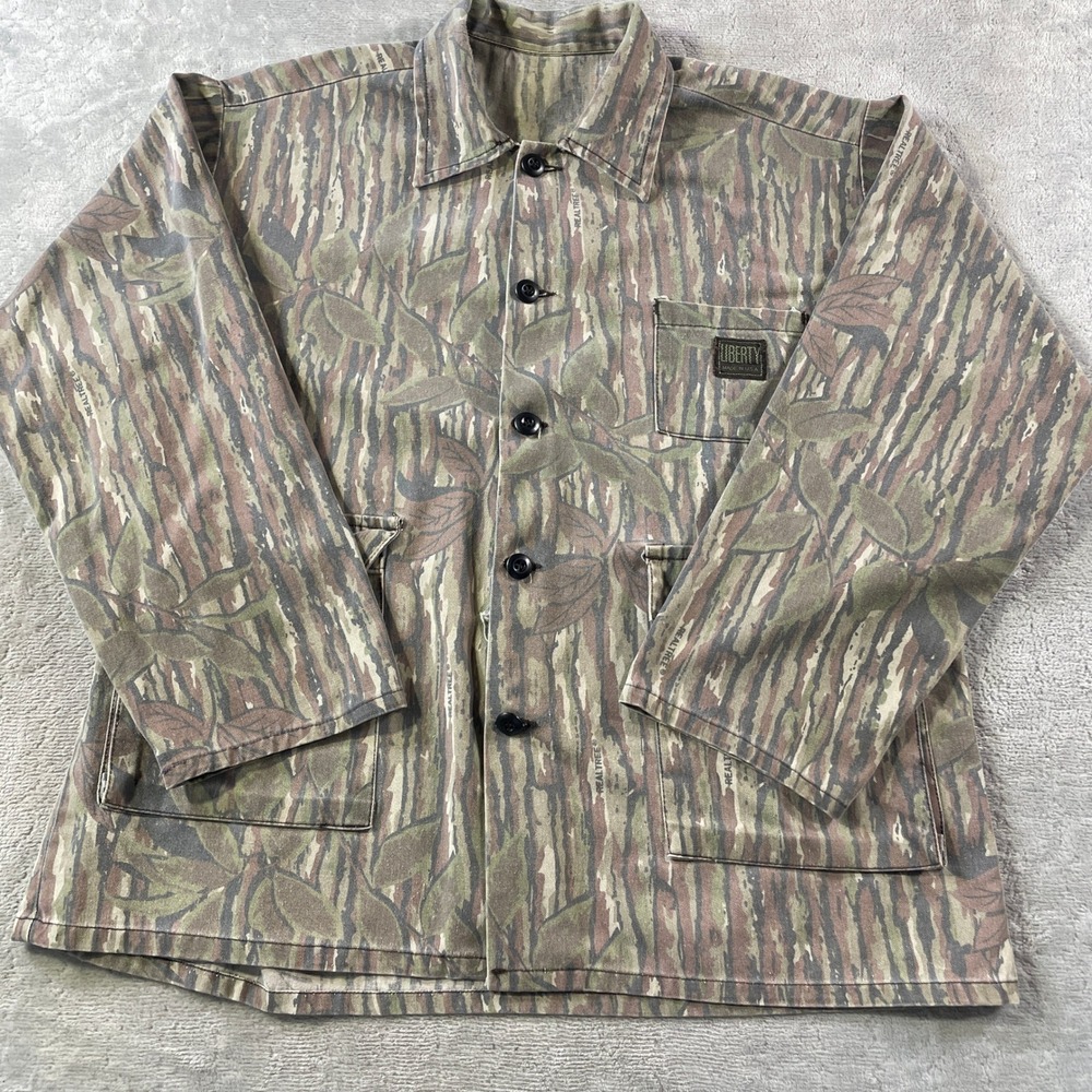 Vintage Liberty Field Jacket Shacket Realtree Mens XXL Camo USA Hunting Woods